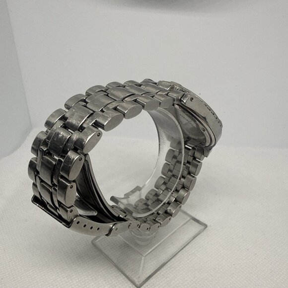 Fossil AM3198 Men's Blue/Black Dial Silver Stainless Steel Quartz Watch Date - Picture 7 of 16